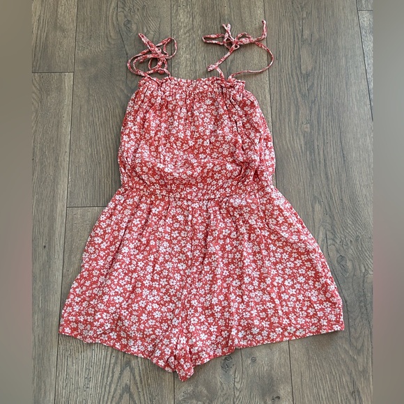 Billabong Pants - Billabong Floral Red Romper